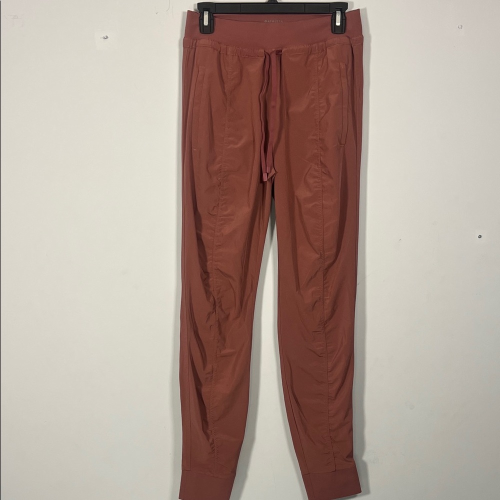 Athleta Mauve Pink Attitude It Pant Pull On Athletic Joggers Size 6 Long Sporty